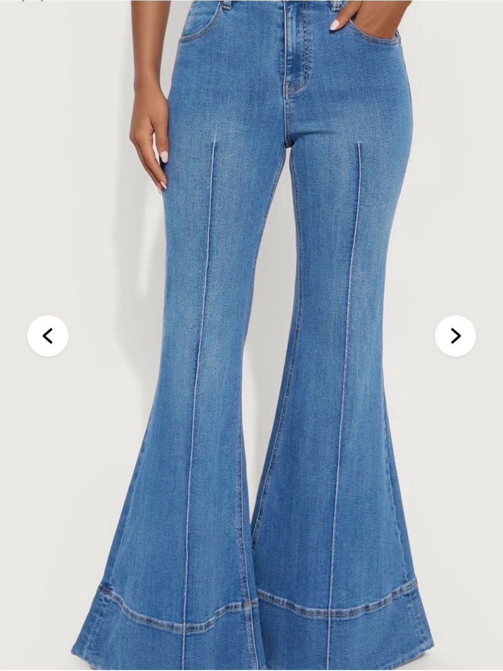 Fashion Nova Light Wash Wide Leg Flare Jeans